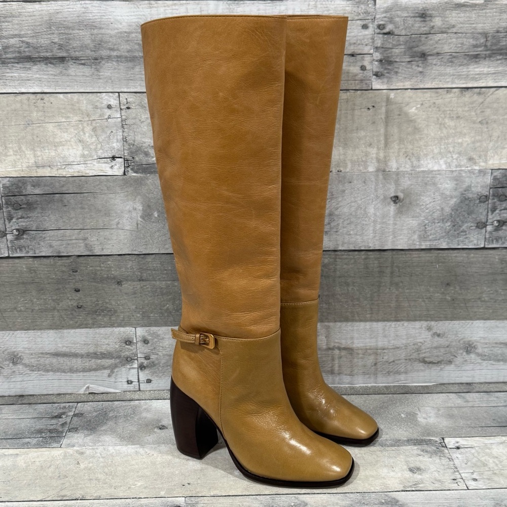 TORY BURCH Banana Heel Boot - Butterscotch - Size - 6 - Picture 8 of 16